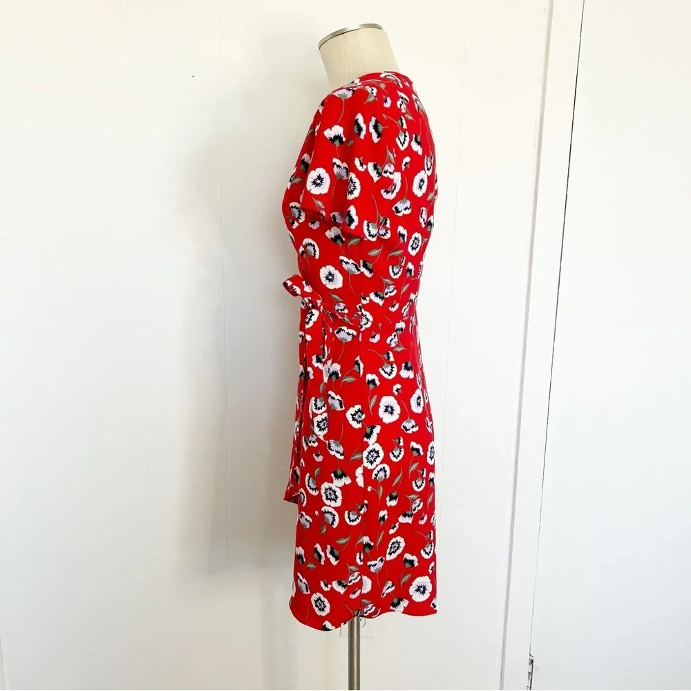 J. Crew Printed‎ wrap dress Poppy Lilac Multi Size 0